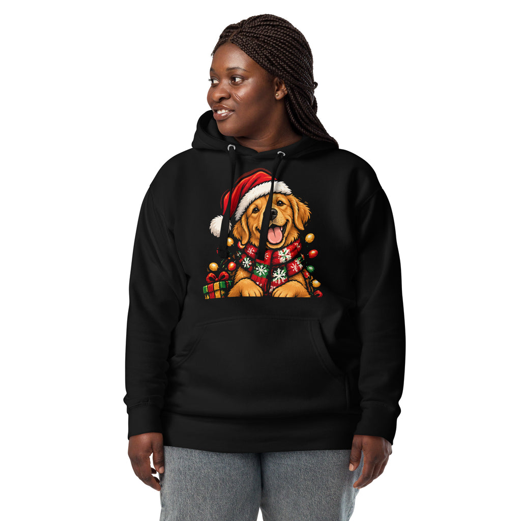 Golden Retriever Christmas Hoodie, colour option