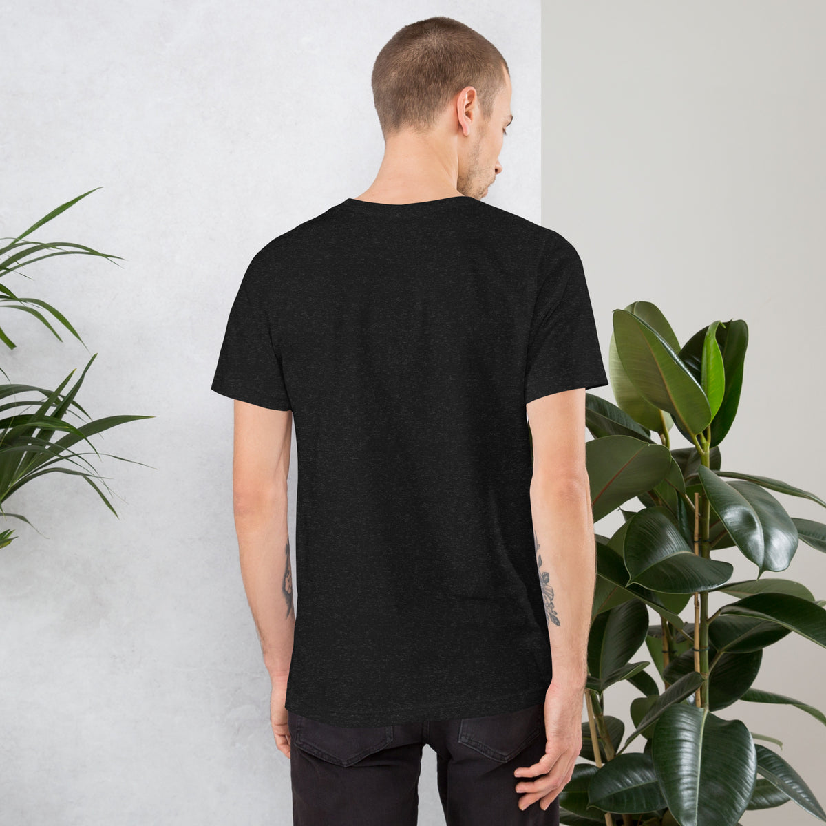 Not Today T-shirt, black heather, back