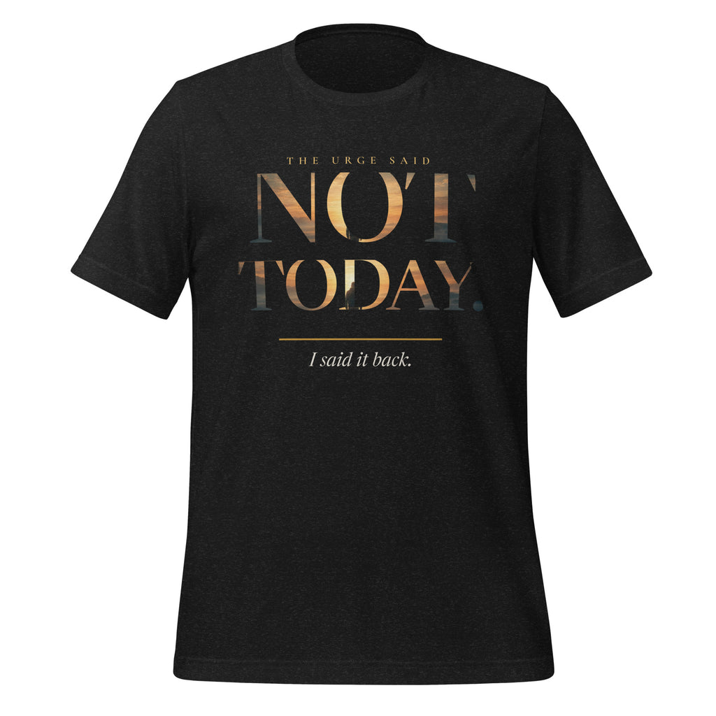 Not Today T-shirt, black heather, front flat