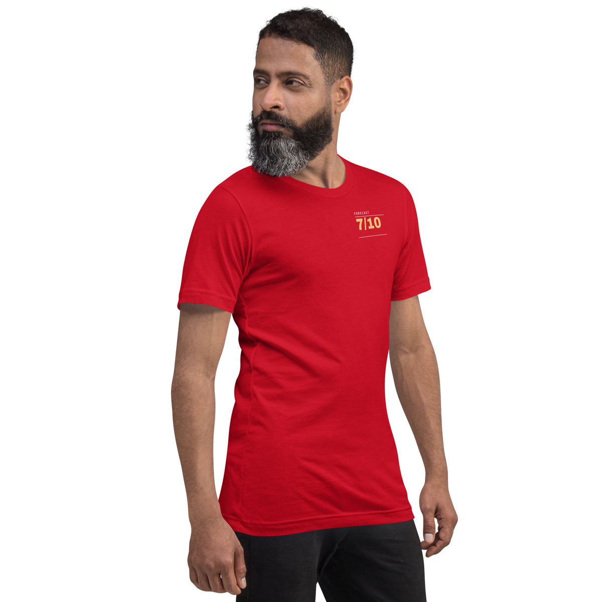 Pain Forecast T-shirt, Red, right front view